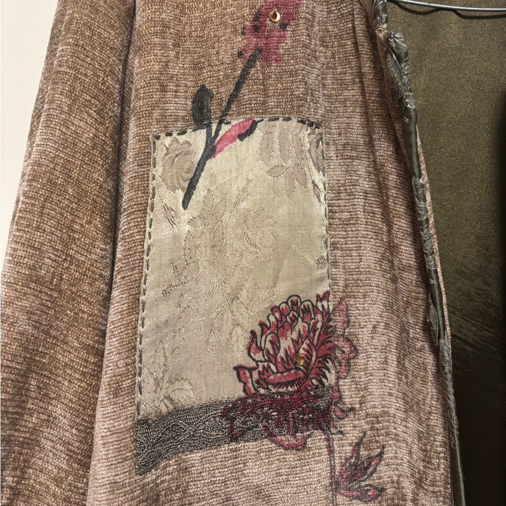 Flashback Patchwork Embroidered Jacket Boho Cotta… - image 3